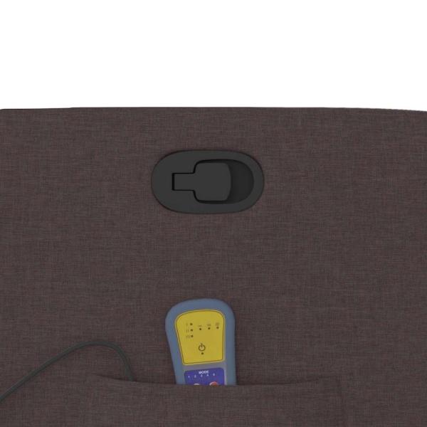 Massagesessel mit Aufstehhilfe Dunkelbraun Stoff