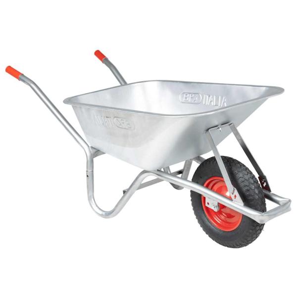 ARDEBO.de - Schubkarre 90 L 150 kg Verzinkter Stahl und Kunststoff