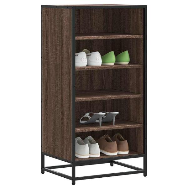ARDEBO.de - Schuhregal Braun Eichen-Optik 48x38x97,5 cm Holzwerkstoff
