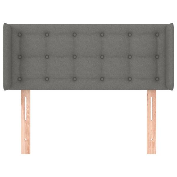 Kopfteil mit Ohren Dunkelgrau 93x16x78/88 cm Stoff