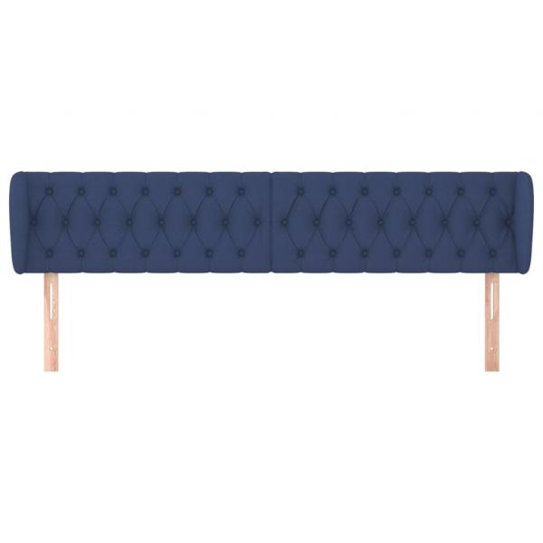 Kopfteil mit Ohren Blau 183x23x78/88 cm Stoff