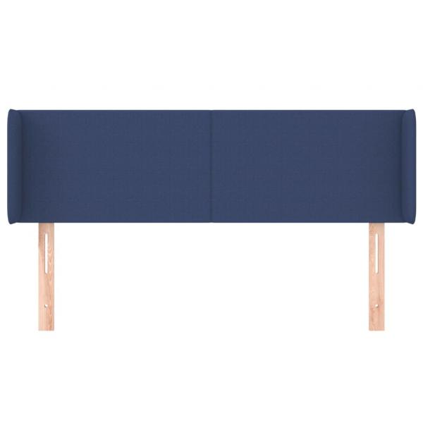 Kopfteil mit Ohren Blau 147x16x78/88 cm Stoff