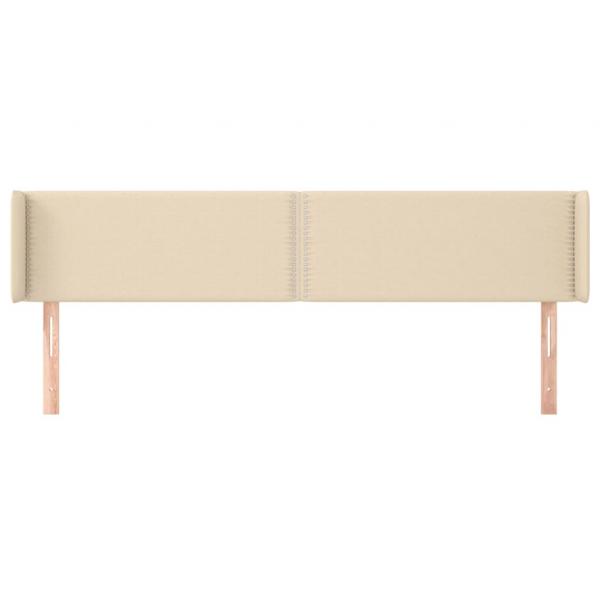 Kopfteil mit Ohren Creme 163x16x78/88 cm Stoff