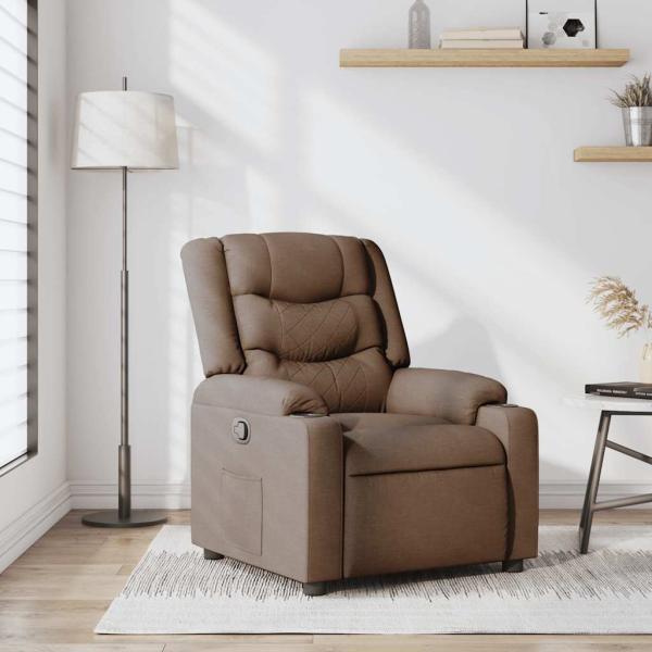 ARDEBO.de - Relaxsessel Braun Stoff