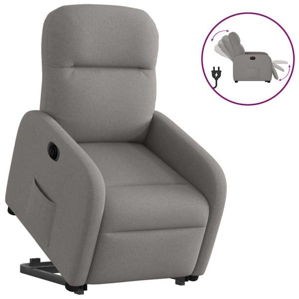 ARDEBO.de - Relaxsessel mit Aufstehhilfe Elektrisch Taupe Stoff