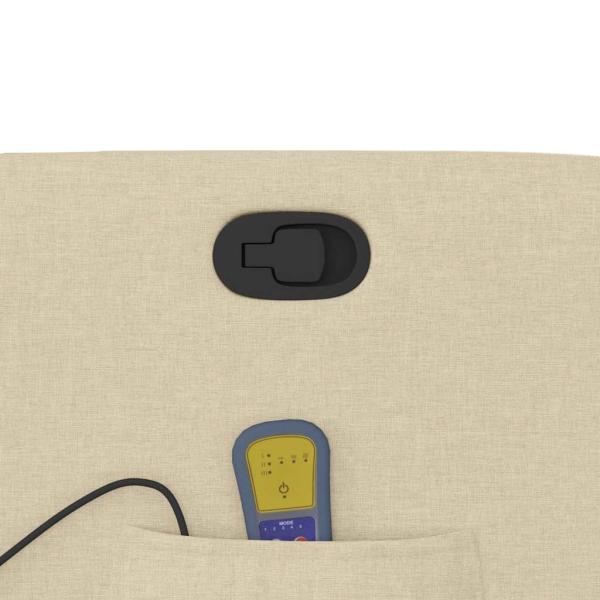 Massagesessel mit Aufstehhilfe Creme Stoff