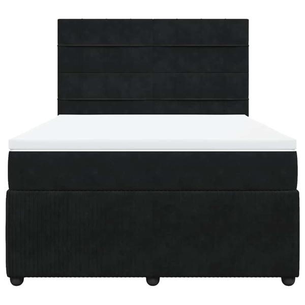 Boxspringbett mit Matratze Schwarz 160x200 cm Samt