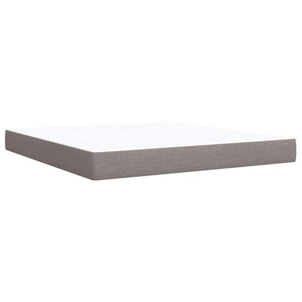 ARDEBO.de - Boxspringbett mit Matratze Taupe 180x200 cm Stoff