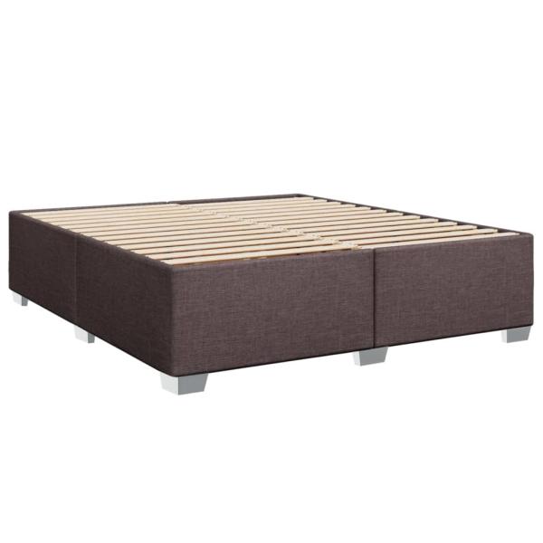 ARDEBO.de - Boxspringbett mit Matratze Dunkelbraun 180x200 cm Stoff