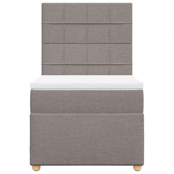 Boxspringbett mit Matratze Taupe 90x190 cm Stoff