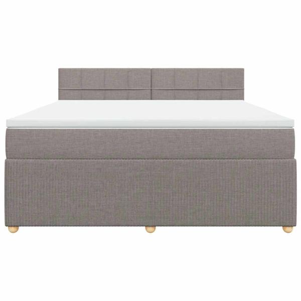 Boxspringbett mit Matratze Taupe 180x200 cm Stoff