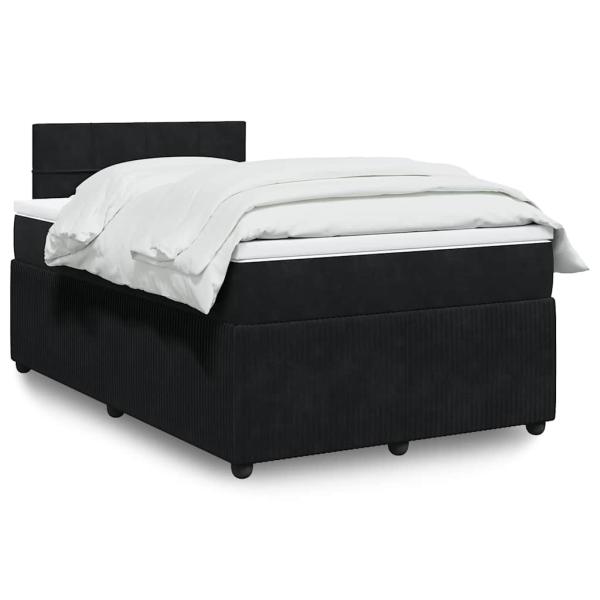 ARDEBO.de - Boxspringbett mit Matratze Schwarz 120x190 cm Samt
