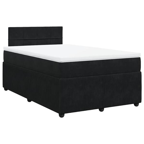 ARDEBO.de - Boxspringbett mit Matratze Schwarz 120x200 cm Samt