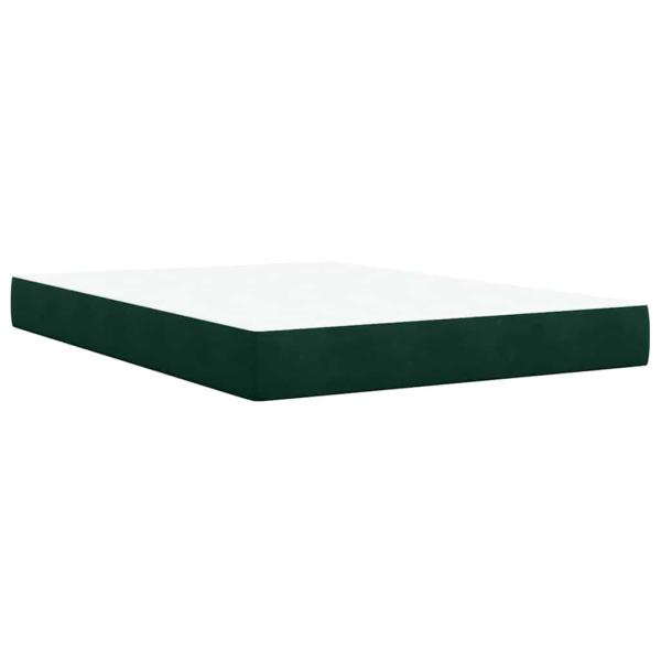 Boxspringbett mit Matratze Dunkelgrün 160x200 cm Samt