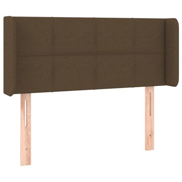 Kopfteil mit Ohren Dunkelbraun 83x16x78/88 cm Stoff