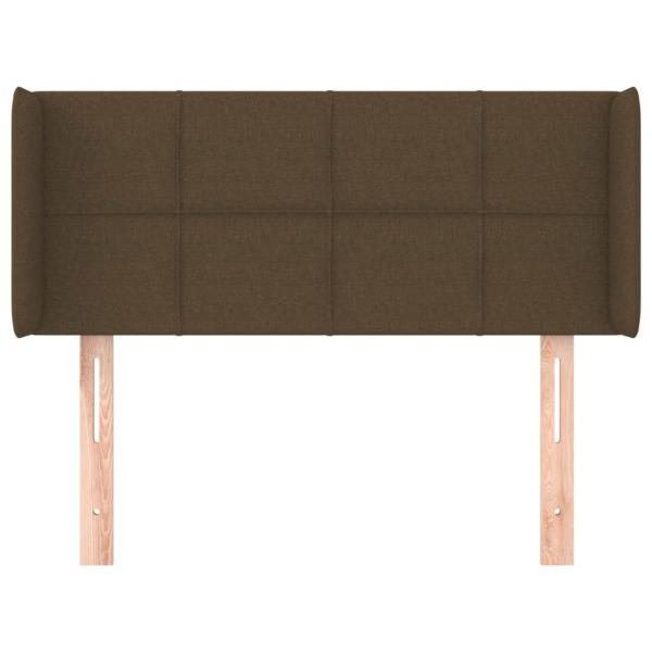 Kopfteil mit Ohren Dunkelbraun 83x16x78/88 cm Stoff