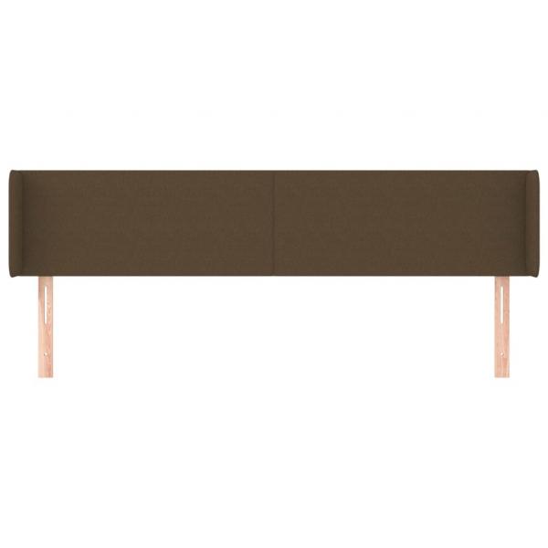 Kopfteil mit Ohren Dunkelbraun 163x16x78/88 cm Stoff