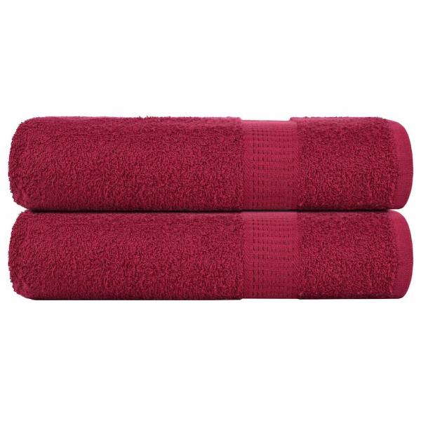 ARDEBO.de - Handtücher 2 Stk. Bordeauxrot 50x100 cm 360 g/m² 100% Baumwolle
