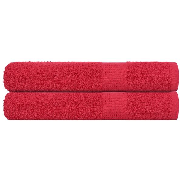 Saunatücher 2 Stk. Rot 80x200 cm 360 g/m² 100% Baumwolle