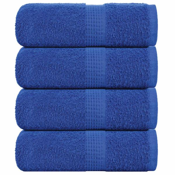 ARDEBO.de - Gästetücher 4 Stk. Blau 30x50 cm 360 g/m² 100% Baumwolle