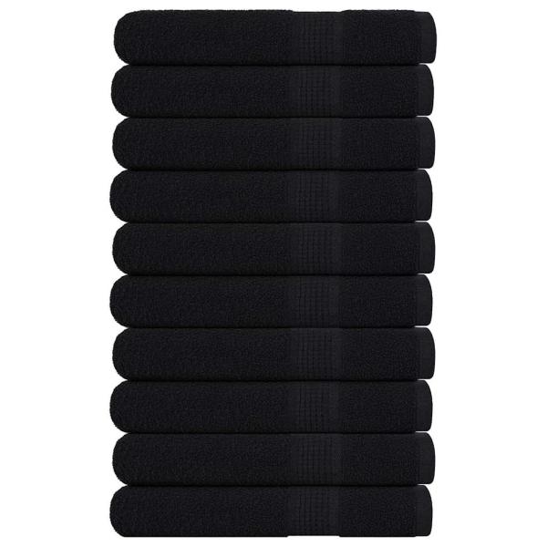 ARDEBO.de - Saunatücher 10 Stk. Schwarz 80x200 cm 360 g/m² 100% Baumwolle