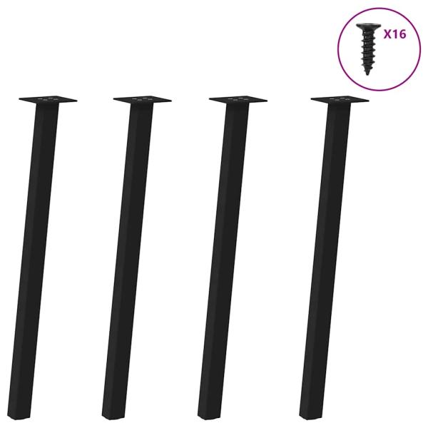 ARDEBO.de - Couchtischbeine 4 Stk. Schwarz 72 cm Stahl