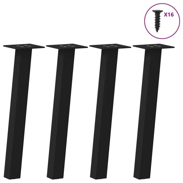 ARDEBO.de - Couchtischbeine 4 Stk. Schwarz 30 cm Stahl
