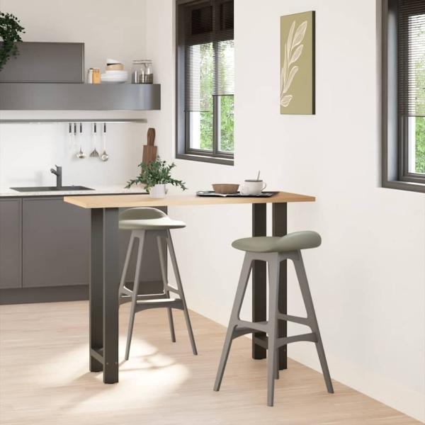ARDEBO.de - Bartischbeine Anthrazit 2 Stk. 40x(100-101) cm Stahl