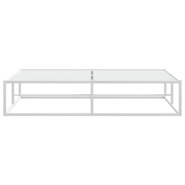Bettgestell ohne Matratze Weiß 160x200 cm Metall