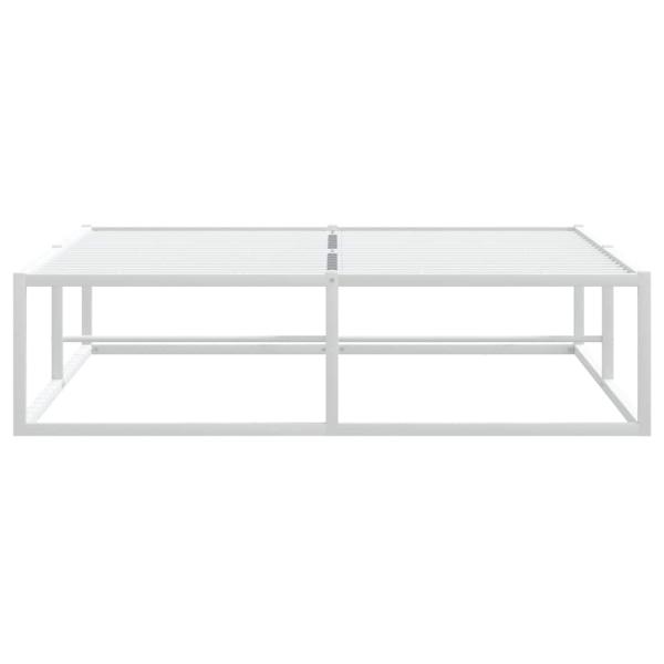 Bettgestell ohne Matratze Weiß 120x200 cm Metall