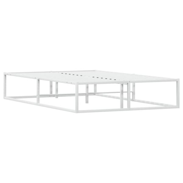 Bettgestell ohne Matratze Weiß 120x200 cm Metall