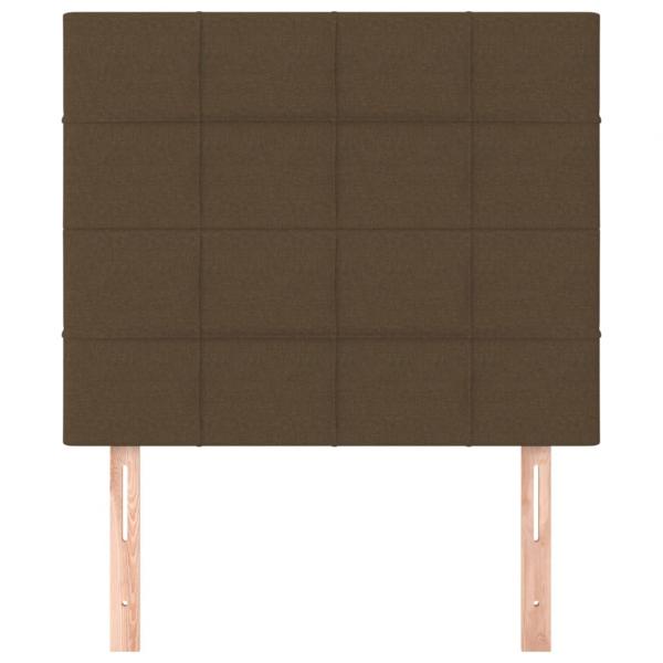Kopfteile 2 Stk. Dunkelbraun 90x5x78/88 cm Stoff