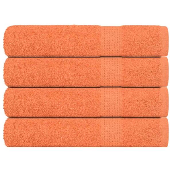 ARDEBO.de - Handtücher 4 Stk. Orange 100x200 cm 360 g/m² 100% Baumwolle