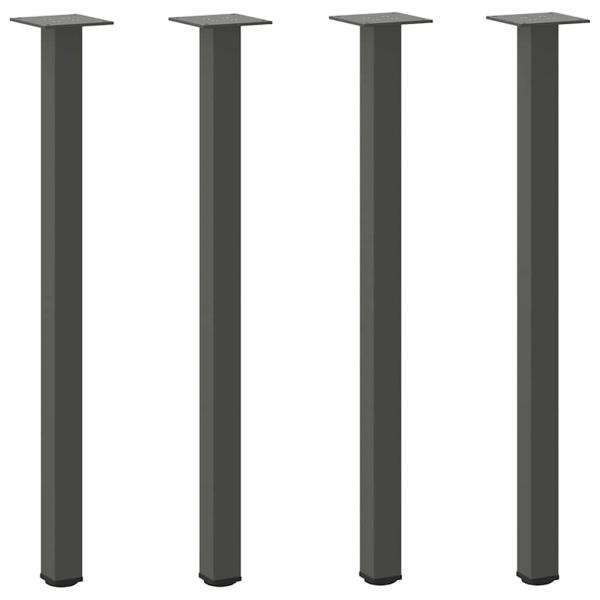 Couchtischbeine 4 Stk. Anthrazit 72-74 cm Stahl