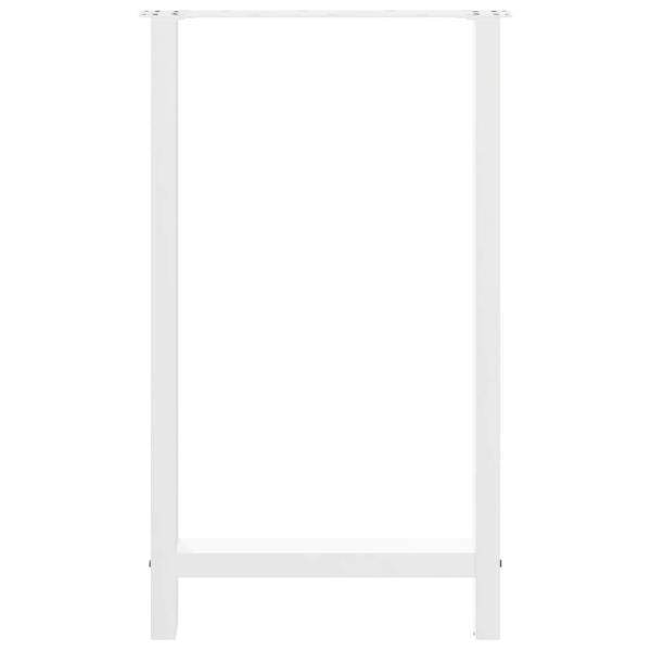 Couchtischbeine Weiß 2 Stk. 60x(100-101) cm Stahl