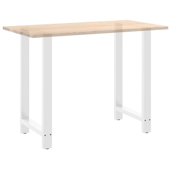 Couchtischbeine Weiß 2 Stk. 60x(100-101) cm Stahl
