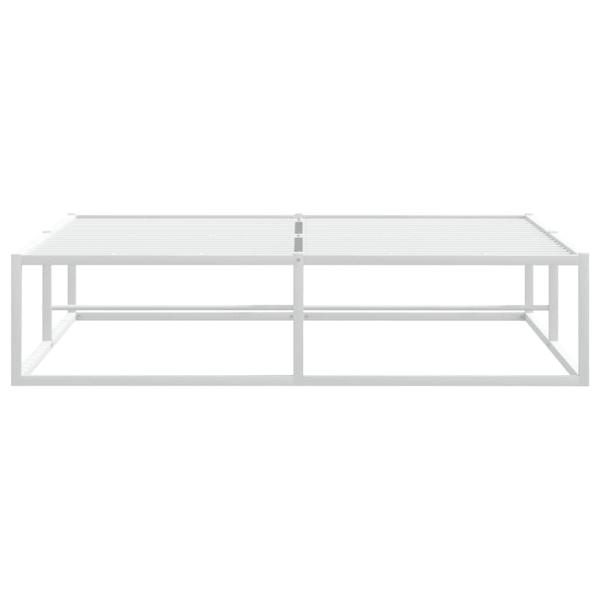 Bettgestell ohne Matratze Weiß 140x200 cm Metall
