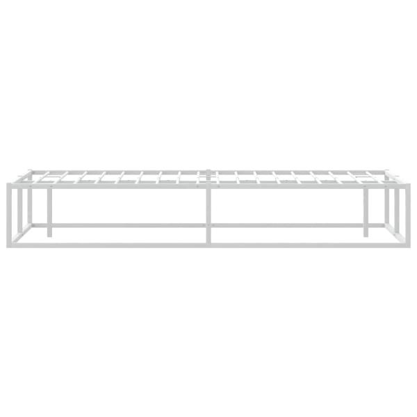 Bettgestell ohne Matratze Weiß 140x200 cm Metall