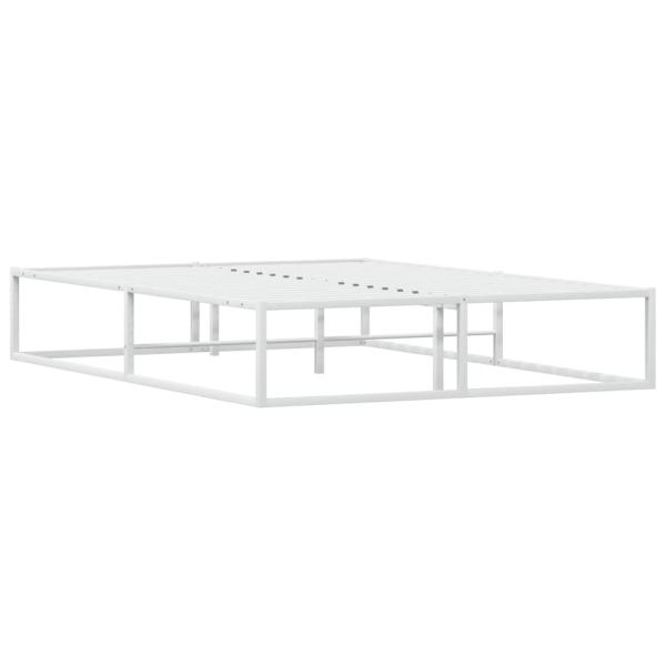 Bettgestell ohne Matratze Weiß 140x200 cm Metall