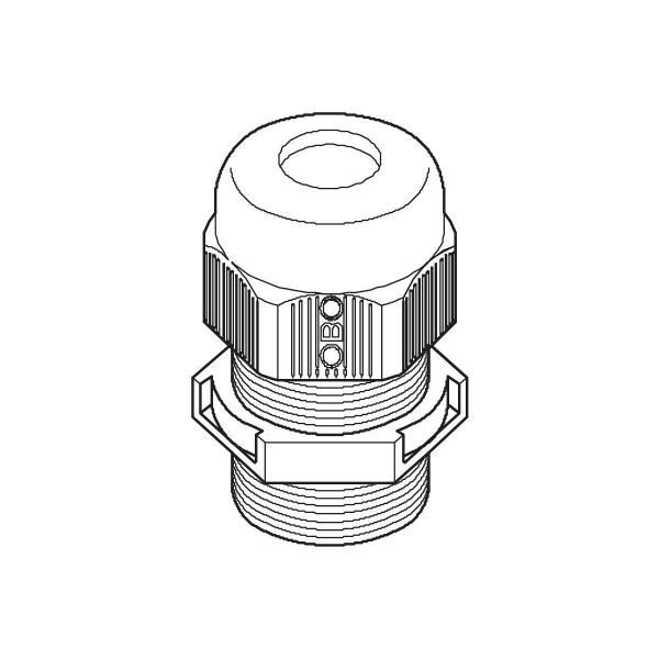 OBO Bettermann Kabelverschraubung, metrisches Gewinde, lichtgrau V-TEC VM63 LGR (2022876)