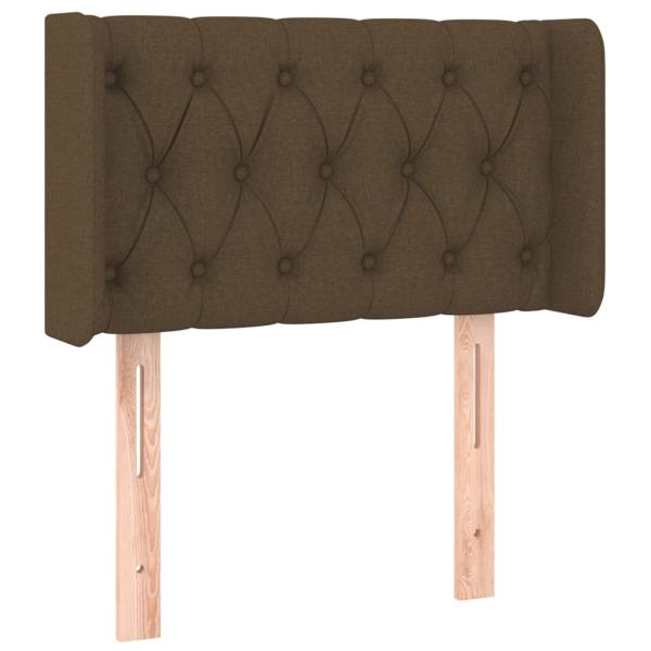 Kopfteil mit Ohren Dunkelbraun 83x16x78/88 cm Stoff