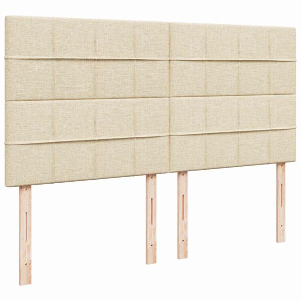 ARDEBO.de - Boxspringbett mit Matratze Creme 180x200 cm Stoff