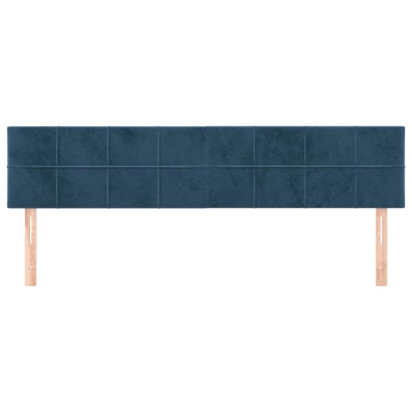 Kopfteile 2 Stk. Dunkelblau 90x5x78/88 cm Samt