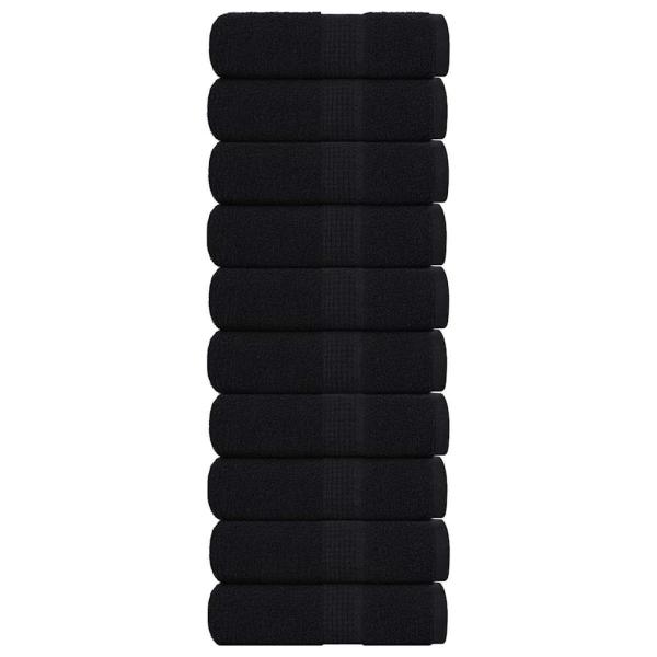 Seiftücher 10 Stk. Schwarz 30x30 cm 360 g/m² 100% Baumwolle