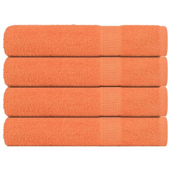 ARDEBO.de - Saunatücher 4 Stk. Orange 80x200 cm 360 g/m² 100% Baumwolle