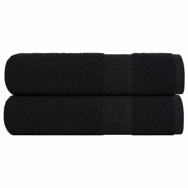 ARDEBO.de - Handtücher 2 Stk. Schwarz 50x100 cm 360 g/m² 100% Baumwolle