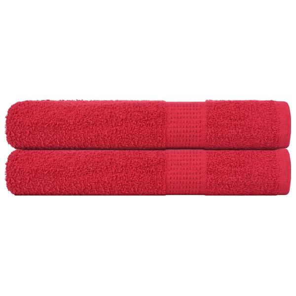 ARDEBO.de - Handtücher 2 Stk. Rot 100x200 cm 360 g/m² 100% Baumwolle