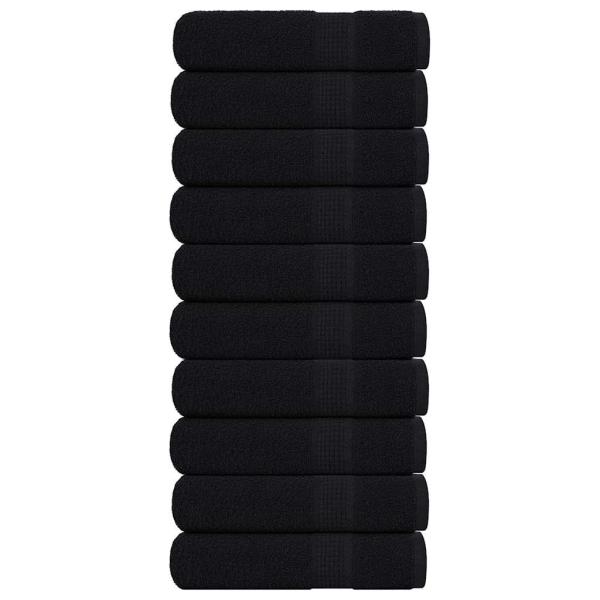 ARDEBO.de - Handtücher 10 Stk. Schwarz 50x100 cm 360 g/m² 100% Baumwolle