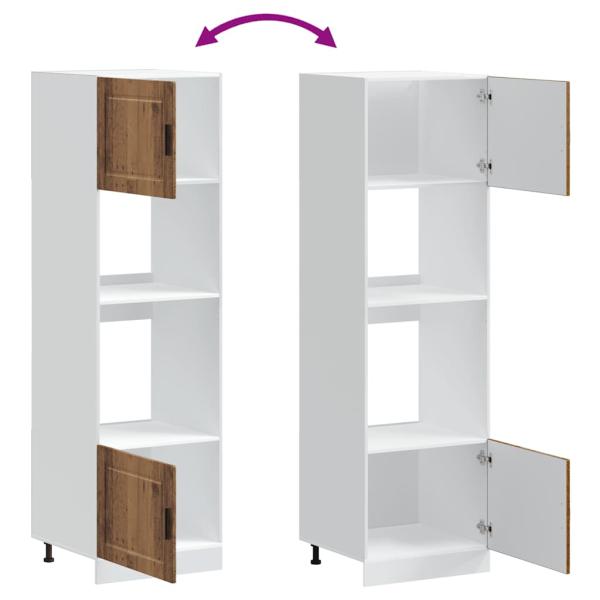 Herdumbauschränke 2 Stk. Porto Altholz-Optik Holzwerkstoff