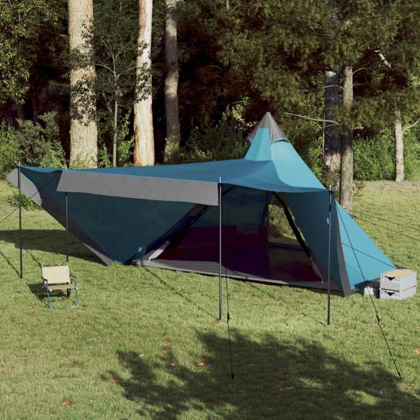 ARDEBO.de - Tipi-Familienzelt 6 Personen Blau Wasserdicht